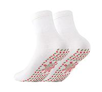 Calcetines Otoño Invierno para Hombres y Mujeres: Calcetines Anti Dolor de Compresión Invierno Térmicos y Fascitis Plantar 3 Par para Negocios Oficina Ciclismo Personas Mayores 3 Pares, 03#White, M