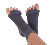 Calcetines para alinear pies My Happy Feet con separadores de dedos - Calcetines navideños para mujeres y hombres - Idea acogedora de regalo de Navidad, Carbón, Large