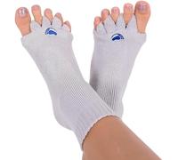 Calcetines para alinear pies My Happy Feet con separadores de dedos - Calcetines navideños para mujeres y hombres - Idea acogedora de regalo de Navidad, Gris claro, Medium