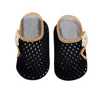 Calcetines para aprender a andar para bebé, malla transpirable, zapatos para gatear para niños pequeños, ligeros, antideslizantes, suelas suaves, zapatillas de estar por casa de un solo color