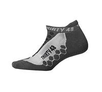 Calcetines para correr de Thirty48, Ru Series - Gris - Unisex - Múltiple acolchado para protección extra - CatalystAF™ Diseño, Incrementa Airflow - COOLMAX® Material resistente, Mantiene tus pies frescos y secos - Empaquetado USA