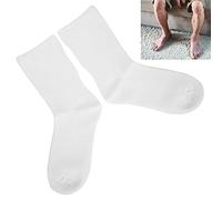 Calcetines para Diabéticos, Diseño Holgado para el Cuidado de los Pies Calcetines para Diabéticos para Personas con Piernas Gordas para Ancianos para Personas con Pies Gordos para Mujeres(blanco)