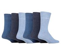 Calcetines para diabéticos para hombre, 6 pares, calcetines de algodón para hombre, agarre suave, no elásticos para pies hinchados, aspecto suave del dedo del pie, Colores claros, Taille unique