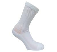 Calcetines para diabéticos sin constricción con iones de plata y pies acolchados sin costuras (M (UK6-8.5), blanco), blanco con detalle gris