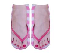 Calcetines para hombre, con estampado grande, divertidos y ocultos para correr, disfraz de The Good Place, rosa, M