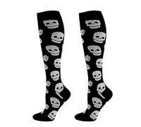 Calcetines para hombre con nombre bordado, 1 par de calcetines unisex de compresión, patrón de corazón de moda, regalo divertido para adolescentes, algodón, embarazo, deportes, medias de nailon para