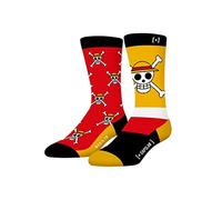 Calcetines para hombre One Piece, calcetines deportivos para hombre, Tripulación del Sombrero de Paja, transpirable, rojo y amarillo, 39/42