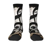 Calcetines Para Hombres Y Mujeres Claves De Sol Impresas Del Tema Musical Clásicos Humedad Wicking Calcetines Atléticos, Para Deporte, Yoga, Caminar, Baloncesto, 40cm