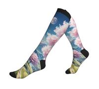 Calcetines Para Hombres Y Mujeres Dulce Sueño Impreso Humedad Wicking Transpirables Calcetines La Bici, Para Entrenamiento, Adulto, Senderismo, 50cm