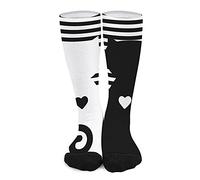 Calcetines Para Hombres Y Mujeres Gatos De Corazón Enamorado Clásicos Suaves Calcetines Futbol, Para Yoga, Deporte, Senderismo, 50cm