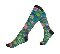 Calcetines Para Hombres Y Mujeres Jardín Encantado Impreso Suaves Transpirables Calcetines La Bici, Para Caminar, Baloncesto, Senderismo, 50cm
