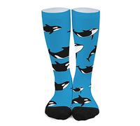 Calcetines Para Hombres Y Mujeres Orcas Orca Clásicos Suaves Calcetines De Senderismo, Para Entrenamiento, Baloncesto, Deporte, 50cm