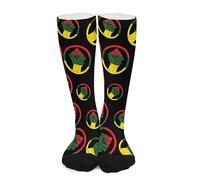 Calcetines Para Hombres Y Mujeres Rasta Black Power Fist Se Adapta Clásicos Divertidos Calcetines Atléticos, Para Yoga, Baloncesto, Adulto, 50cm