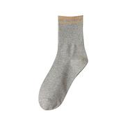 Calcetines para mujer y hombre, calcetines japoneses de algodón de tubo largo, calcetines deportivos para estudiantes universitarios, calcetines para parejas, calcetines blancos para mujer, gris, 18