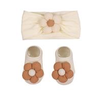 Calcetines para niñas - Lindas cintas antideslizantes para el cabello | Calcetines tobilleros y de algodón | Para niñas Paseo Sesión de fotos de bautizo Vacaciones Hogar Al aire