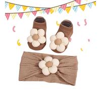 Calcetines para niñas y niñas, ropa suave y bonita, conjuntos de diadema y calcetines de algodón, para niños, niñas, sesión de fotos, hogar, al aire libre, cumpleaños, ceremonia de bautizo, día