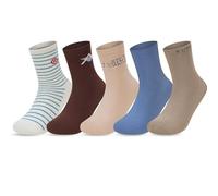 Calcetines para niños 31 34 5 pares de calcetines niños niñas niños calcetines clásicos divertidos calcetines de tripulación calcetines de invierno verano calcetines niños 33, marrón, 6-8 años