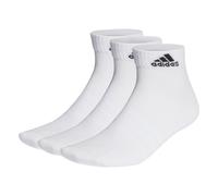 adidas Unisex niños Thin and Light Ankle Socks 3 Pairs, White/Black, 4-5 Years