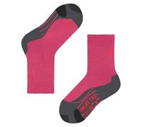 FALKE TK2 K So lana hilo funcional antiampollas gruesos 1 par, Calcetines para senderismo Unisex niños, Rojo Rose 8564, 27-30
