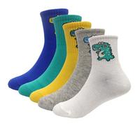 Calcetines para Niños y Niñas. 80% Algodón. Calcetines con Estampados Divertidos y Originales. Packs de 6 Pares para Uso Diario. Variedad de Tallas entre 22-36. (FR/ES, Números, 27, 31, Regular, 23)