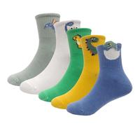 Calcetines para Niños y Niñas. 80% Algodón. Calcetines con Estampados Divertidos y Originales. Packs de 6 Pares para Uso Diario. Variedad de Tallas entre 22-36. (FR/ES, Números, 32, 36, Regular, 28)
