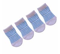 Calcetines para perros antideslizantes DoggyDolly, rosa con rayas celestes