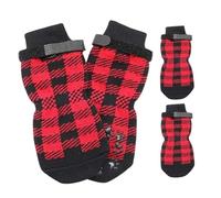Calcetines para perros para evitar que se laman | Puños para dedos de perro | Protector de pata de perro ajustable con correa, Control de tracción antideslizante para uso en interiores en pisos de mad