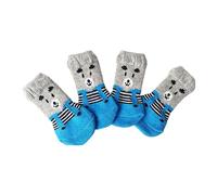 Calcetines para perros pequeños y medianos antideslizantes antideslizantes para cachorro y perro soporte calcetines protectores interiores calcetines de tracción para suelos de madera dura 8 perchas