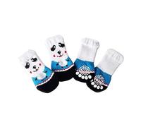 Calcetines para perros pequeños y medianos, antideslizantes, antideslizantes, para mascotas, cachorros, perros, protectores de tracción para suelos de madera dura, 8 perchas y estante para ropa de