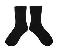 Calcetines para pie diabético, calcetines de un cuarto de tobillo para pies circulatorios con edema hinchado por diabetes, absorción de humedad superior ancha y sin unión(negro)