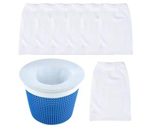 Calcetines para skimmer de piscina, calcetines de skimmer para piscina, filtro de calcetines colador (6, blanco)