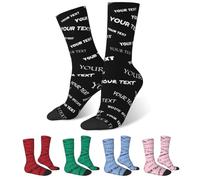 Calcetines Personalizados con Cara Calcetines Divertidos Regalos Originales | Calcetines Graciosos Mujer Personalizados con Fotos Nombres Calcetines Running Hombre Regalos Cumpleaños Aniversario Navidad