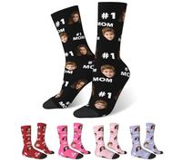Calcetines Personalizados con Cara Calcetines Divertidos Regalos Originales | Calcetines Graciosos Mujer Personalizados con Fotos Nombres Calcetines Running Hombre Regalos Cumpleaños Aniversario Navidad