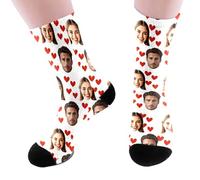 Calcetines personalizados con foto, calcetines personalizados, calcetines personalizados, regalo divertido para hombres y mujeres, #02-Blanco, Altoa única