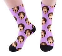 Calcetines Personalizados Con Foto Regalo De Calcetines Hasta La Pantorrilla Personalizada Socks Personalizado Con La Imagen De Tu Bebé Para Él O Ella Familia Amigos Amantes Parejas