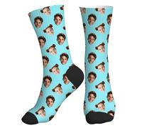 Calcetines personalizados para parejas, calcetines con foto impresa, cualquier imagen aquí para regalo del día del padre, estilo 2, talla única