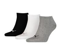Puma Calcetines deportivos cortos unisex 261080001, 6 pares, color: multicolor, cantidad: 6 pares (2 paquetes de 3 unidades), talla: 47-49, artículo: -882 gris/blanco/negro