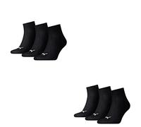 Calcetines Puma unisex, cortos, deportivos, pack de 6, todo el año, Calcetines, unisex, color negro, tamaño 6 Paar - Gr- 39-42