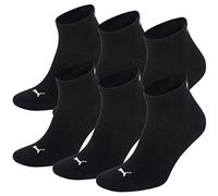 Calcetines Puma unisex, cortos, deportivos, pack de 6, todo el año, Calcetines, unisex, color negro, tamaño 6 Paar - Gr- 39-42