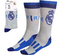Calcetines Real Madrid Cómodos y Transpirables para Para Niños y Niñas - Par de Calcetines de Tejido , Elástico y Ajustables, Ideales Invierno, Días Fríos y Uso Diario - Diseño Divertido y Moderno