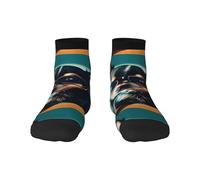 Calcetines rectos con impresión de gafas de perro chihuahua de 30 cm con gran elasticidad, calcetines atléticos para Acción de Gracias, se adapta a 36 a 45 pies, 2 negro-1, talla única