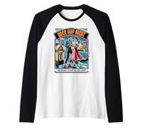 Calcetines retro Rockabilly y grupo de los años cincuenta a juego Camiseta Manga Raglan
