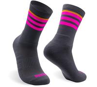 Calcetines Running y Trail Running Acolchados Media Caña, Compresivos y Antideslizantes. Calcetines Técnicos Deporte sin Rozaduras de Hombre y Mujer (FR/ES, Letras, S, M, Regular, Regular, Pink)