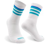Calcetines Running y Trail Running Acolchados Media Caña, Compresivos y Antideslizantes. Calcetines Técnicos Deporte sin Rozaduras de Hombre y Mujer (FR/ES, Letras, S, M, Regular, Regular, Aqua)