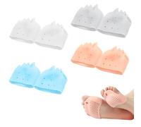calcetines separadores de dedos de compresión con forro de gel,4 Pares,Almohadillas metatarsianas,calcetines de alineación de dedos,gel transpirable y suave, para pies ampollas, dolor en el antepié