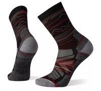 Calcetines Smartwool Hike Light Cushion Mountain Range Pattern Crew Socks Talla de calcetines: 46-49 / Color: negro