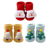 Calcetines Sonajero Bebe, Calcetines Navidad Bebe, Juguetes Bebe 0-12 Meses, Calcetines Bebe Recien Nacido Antideslizantes Invierno Algodon Termicos Calcetines Dibujos