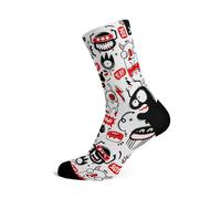 Calcetines Sox Monster Crew, blanco, rojo, negro, 42-47