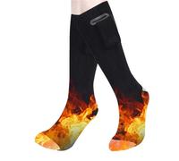 Calcetines térmicos - Calentador de pies de temperatura de 3 niveles, medias elásticas impermeables largas de calefacción, senderismo al aire libre, equipo de esquí, recargable, idea de regalo para