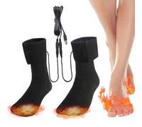 Calcetines Térmicos De Invierno,Calcetines Térmicos Eléctricos | Calentadores de pies de Calentamiento rápido Largos y cálidos de Invierno | térmicos USB Transpirables para sende